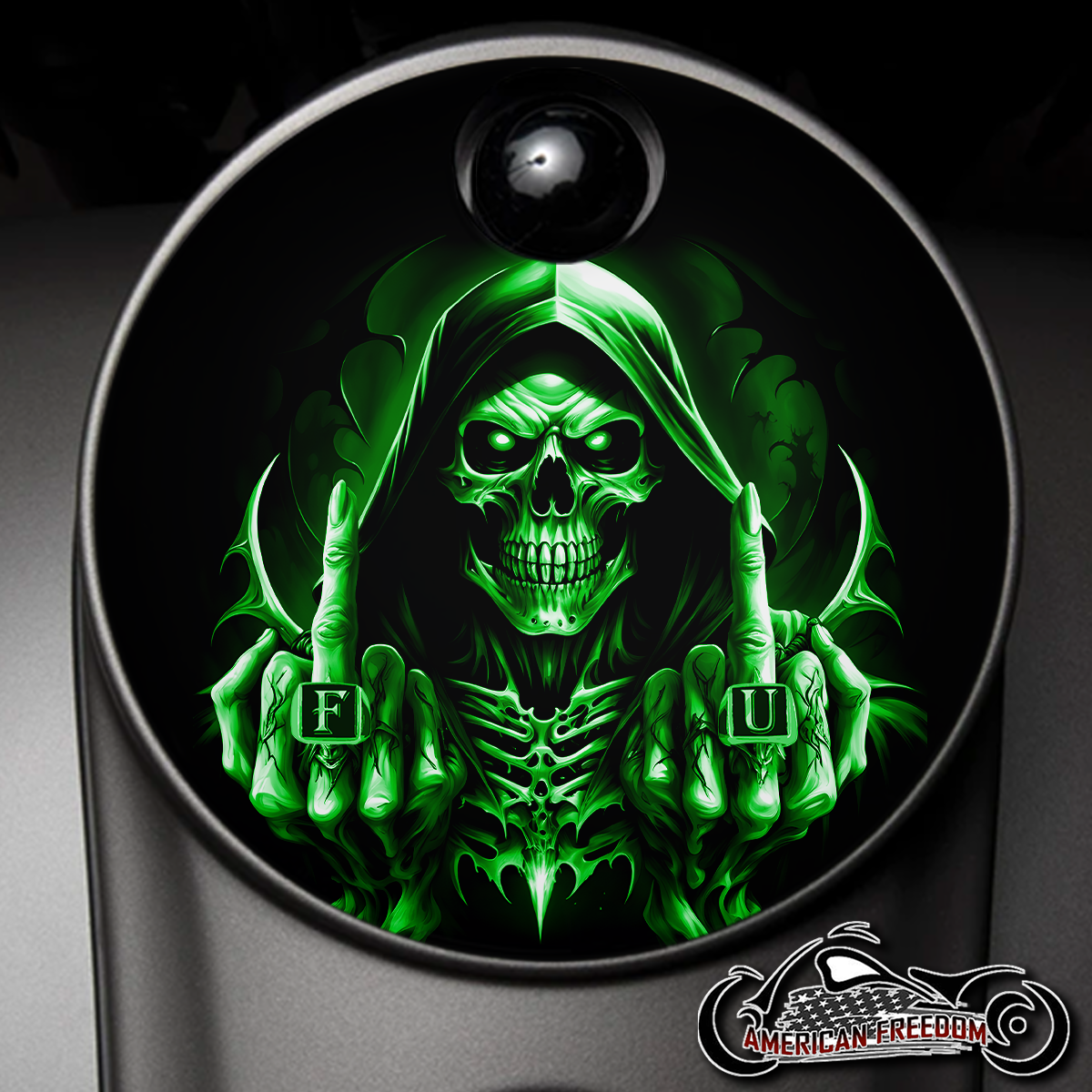 Custom Fuel Door - FU Reaper Green